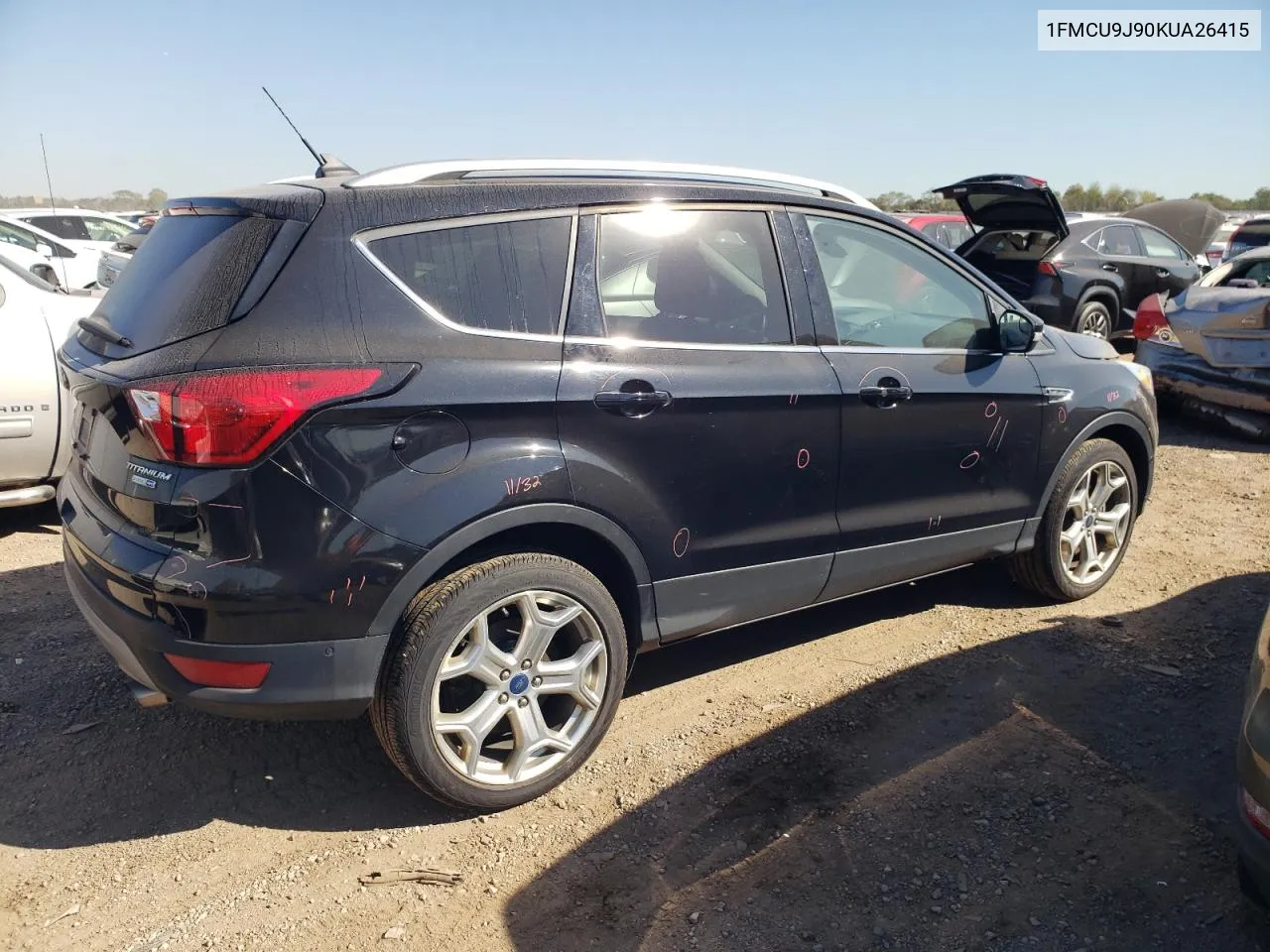 2019 Ford Escape Titanium VIN: 1FMCU9J90KUA26415 Lot: 74729584