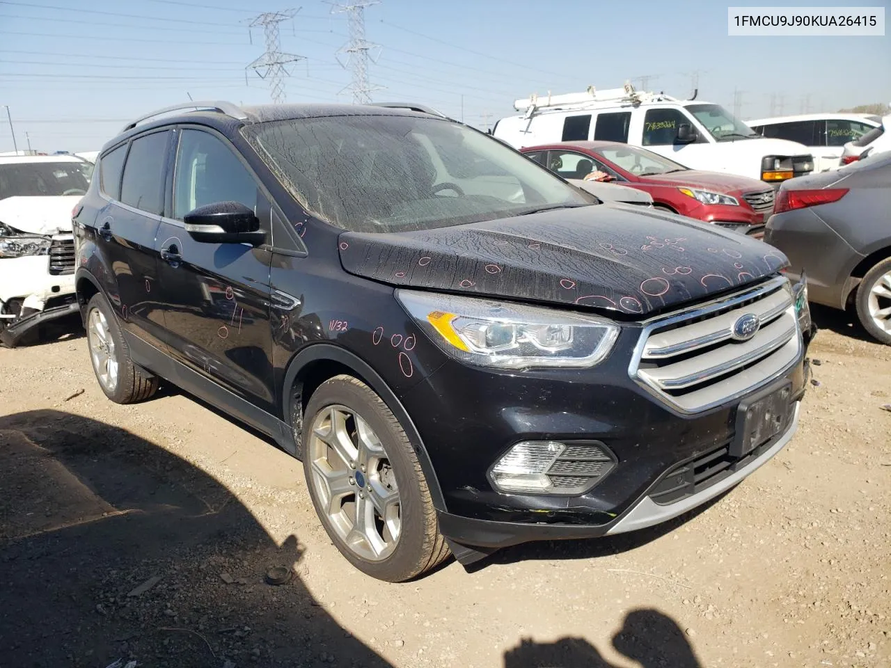 2019 Ford Escape Titanium VIN: 1FMCU9J90KUA26415 Lot: 74729584