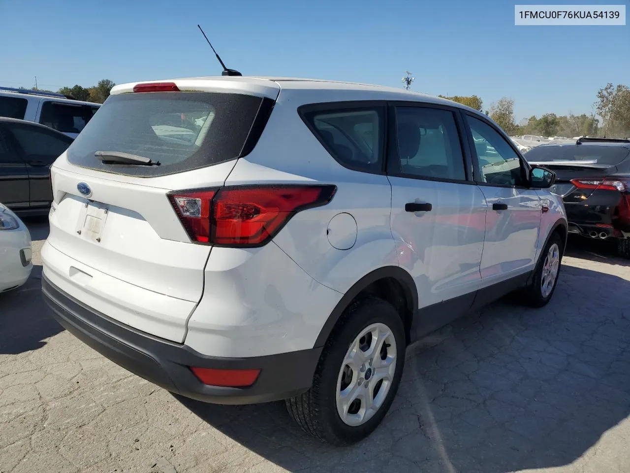 2019 Ford Escape S VIN: 1FMCU0F76KUA54139 Lot: 74836154