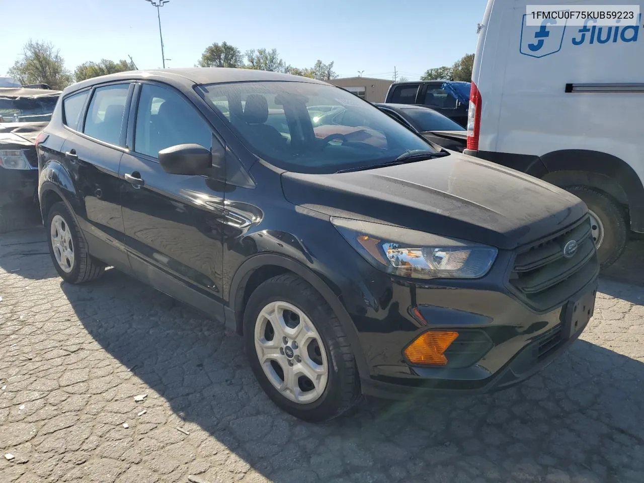 2019 Ford Escape S VIN: 1FMCU0F75KUB59223 Lot: 74836874