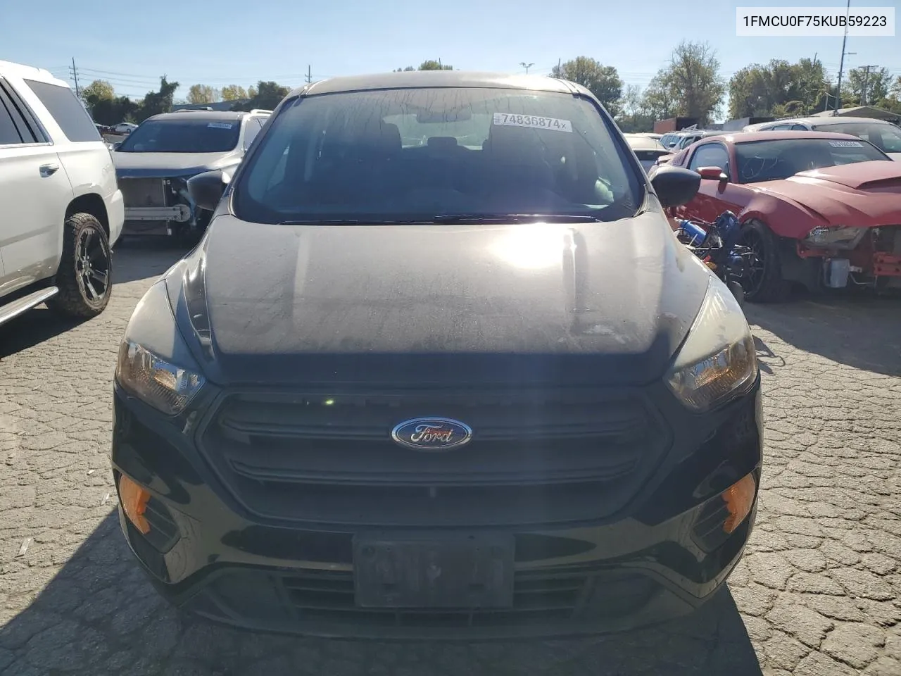 2019 Ford Escape S VIN: 1FMCU0F75KUB59223 Lot: 74836874