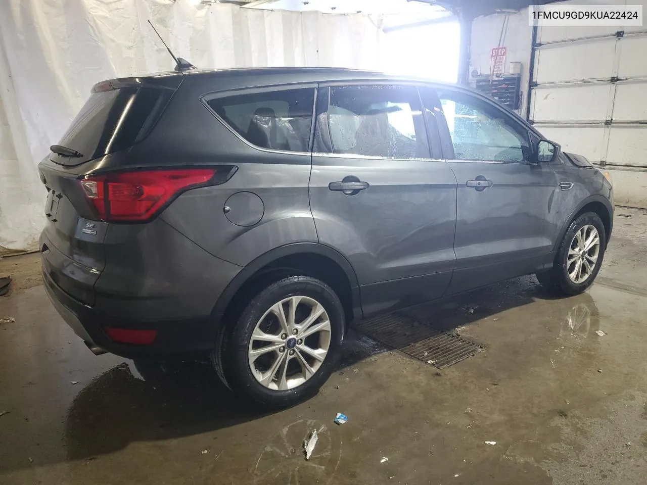 2019 Ford Escape Se VIN: 1FMCU9GD9KUA22424 Lot: 74932714