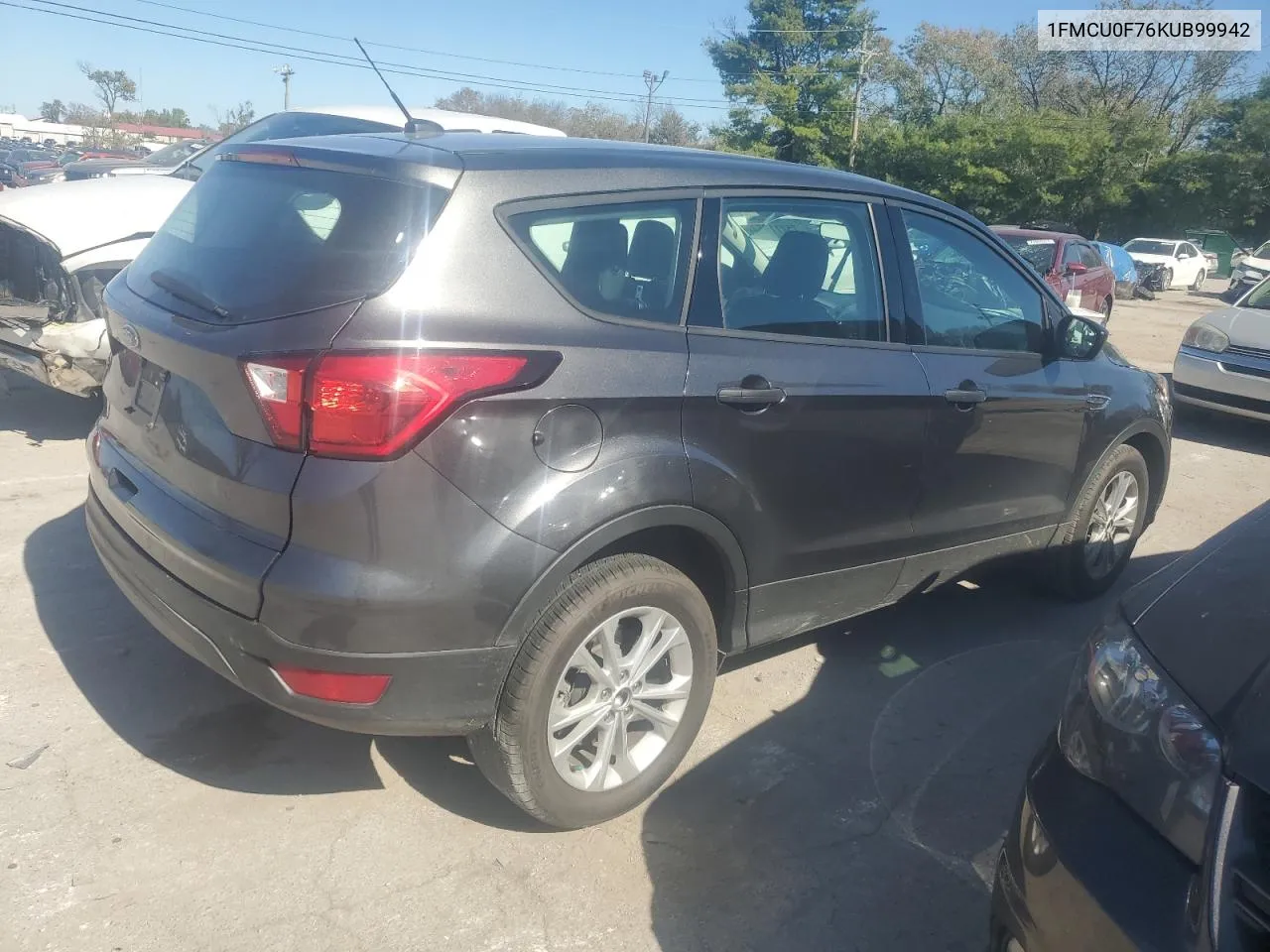 2019 Ford Escape S VIN: 1FMCU0F76KUB99942 Lot: 75211954