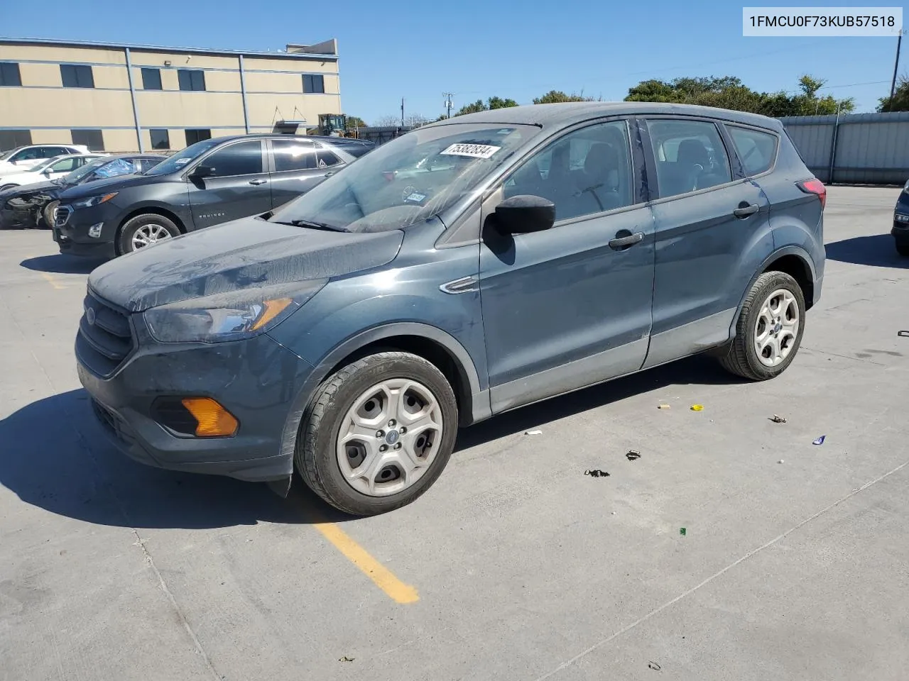 2019 Ford Escape S VIN: 1FMCU0F73KUB57518 Lot: 75382834