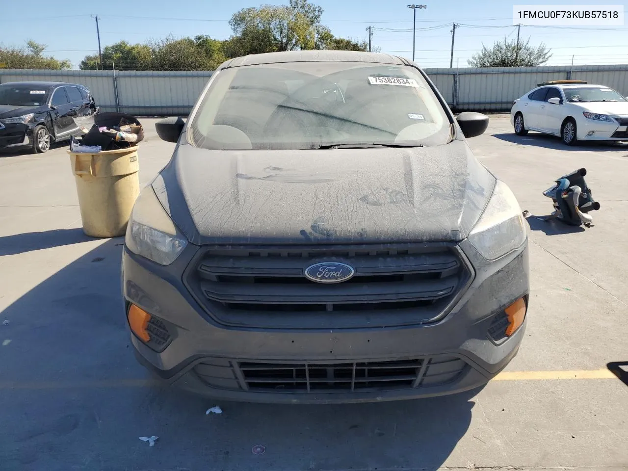 2019 Ford Escape S VIN: 1FMCU0F73KUB57518 Lot: 75382834