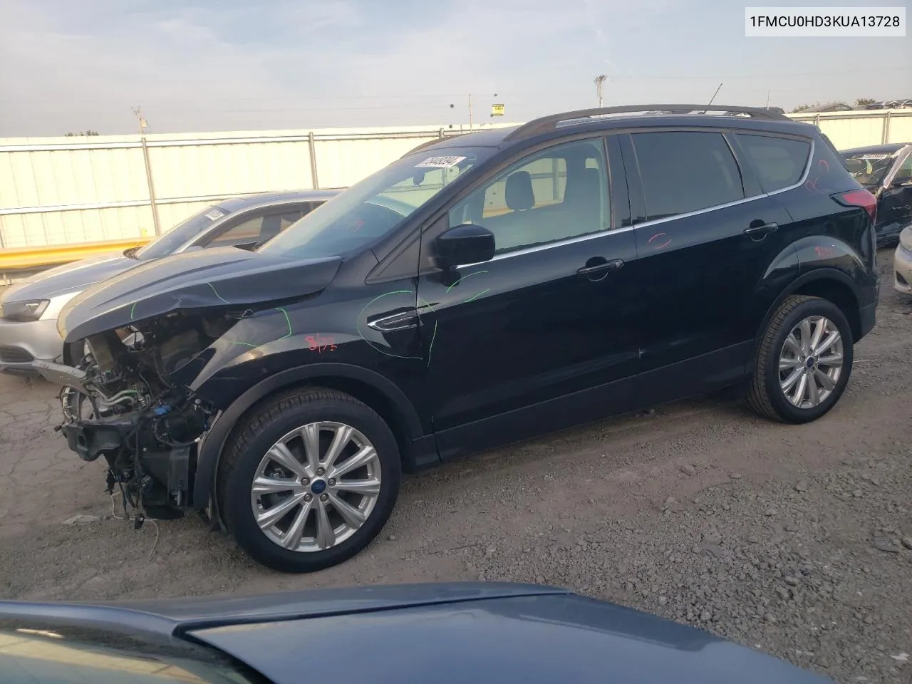 2019 Ford Escape Sel VIN: 1FMCU0HD3KUA13728 Lot: 75449394