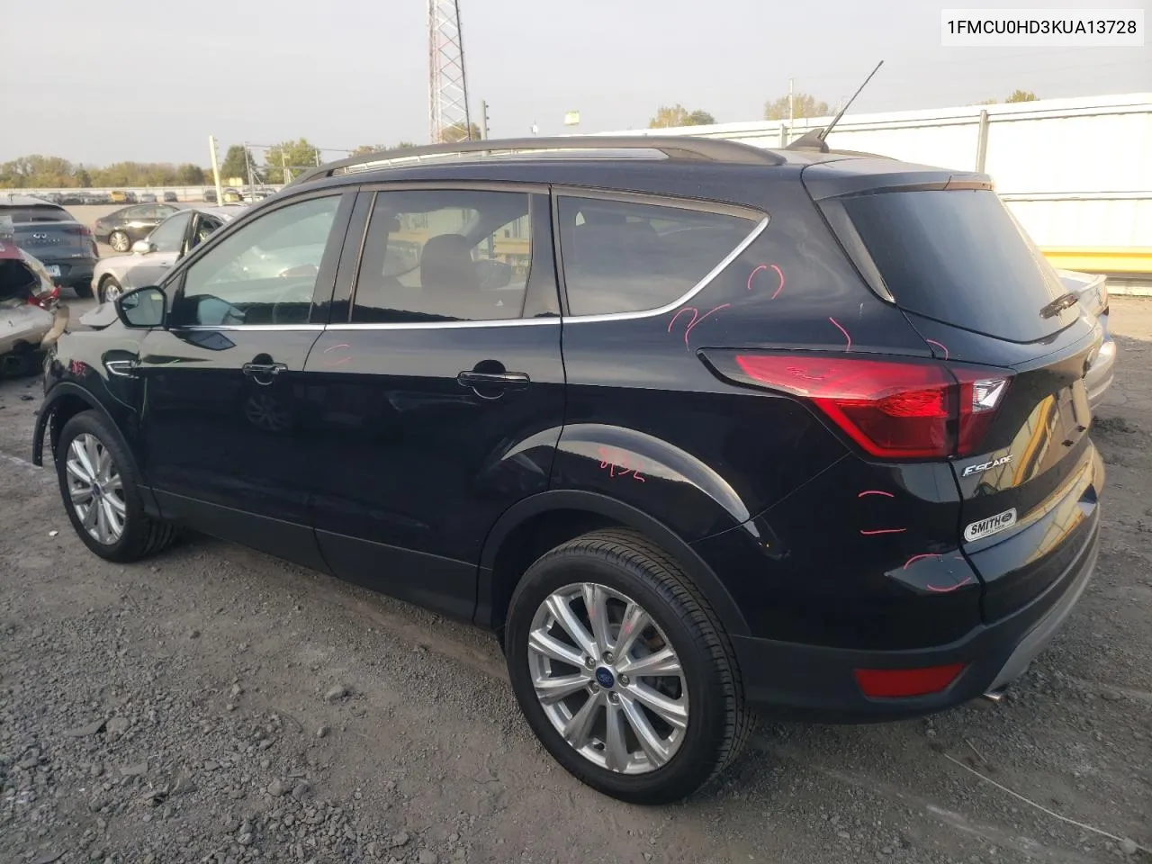 2019 Ford Escape Sel VIN: 1FMCU0HD3KUA13728 Lot: 75449394