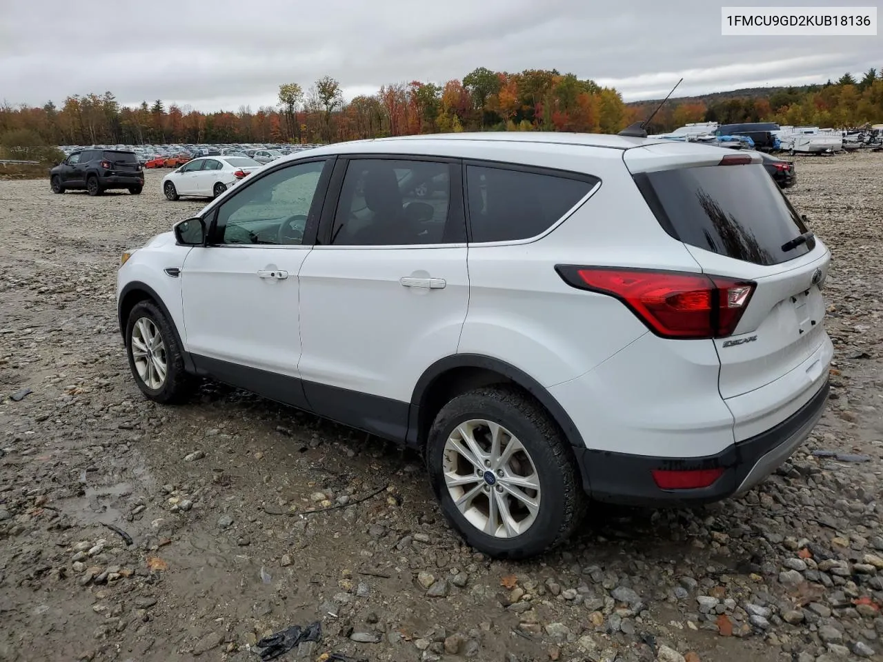 2019 Ford Escape Se VIN: 1FMCU9GD2KUB18136 Lot: 75502074