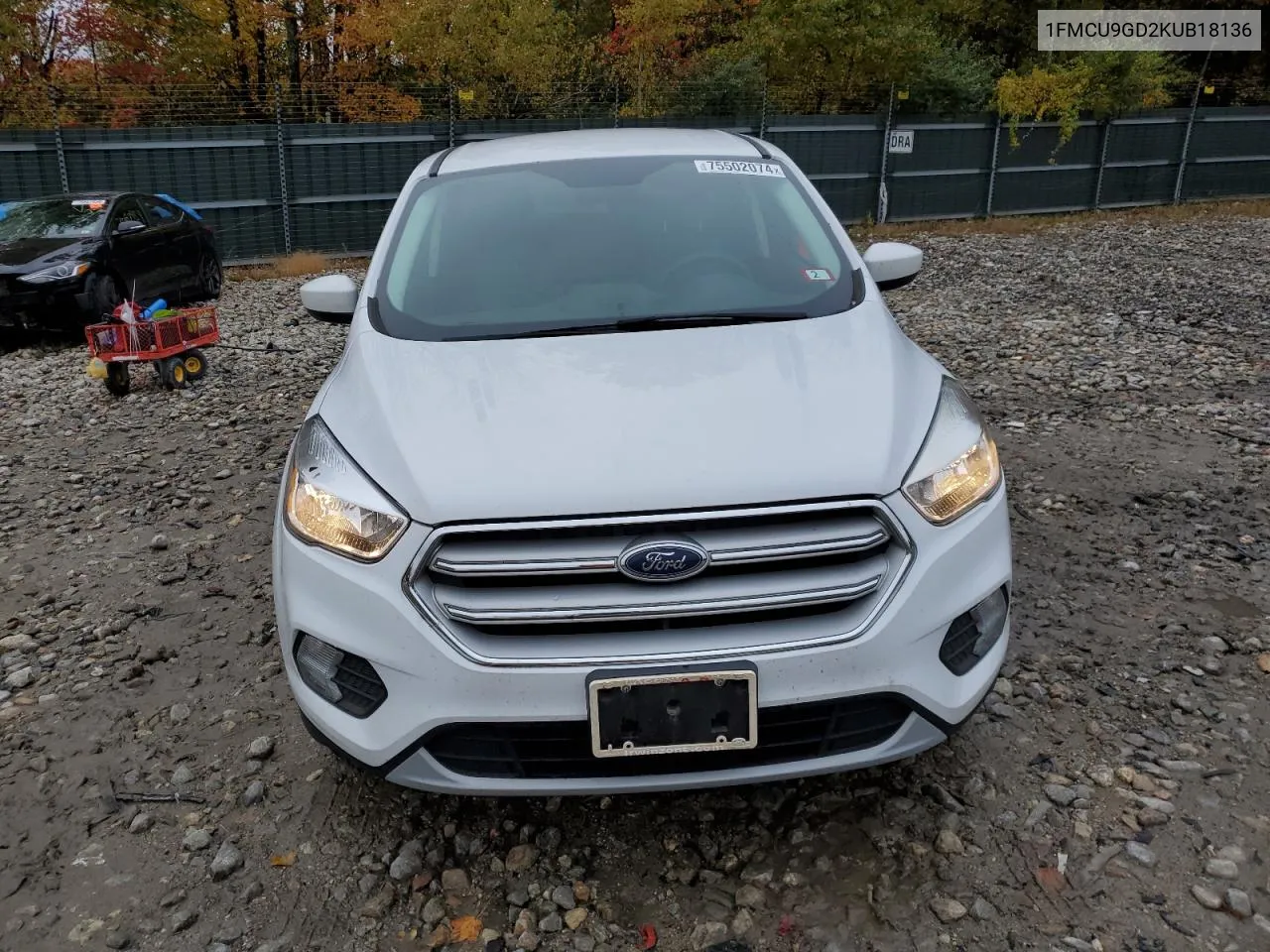 2019 Ford Escape Se VIN: 1FMCU9GD2KUB18136 Lot: 75502074