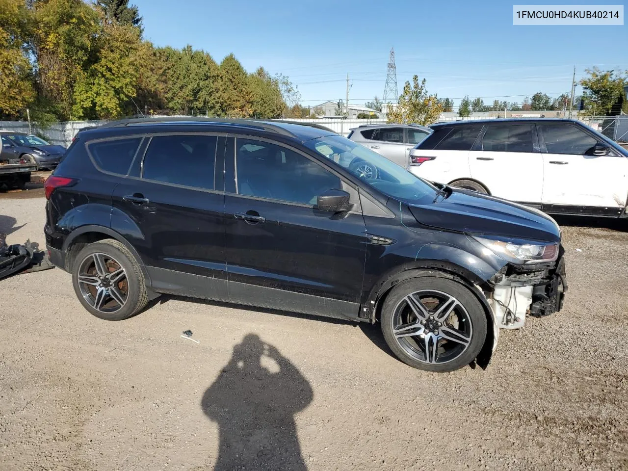 2019 Ford Escape Sel VIN: 1FMCU0HD4KUB40214 Lot: 75522364