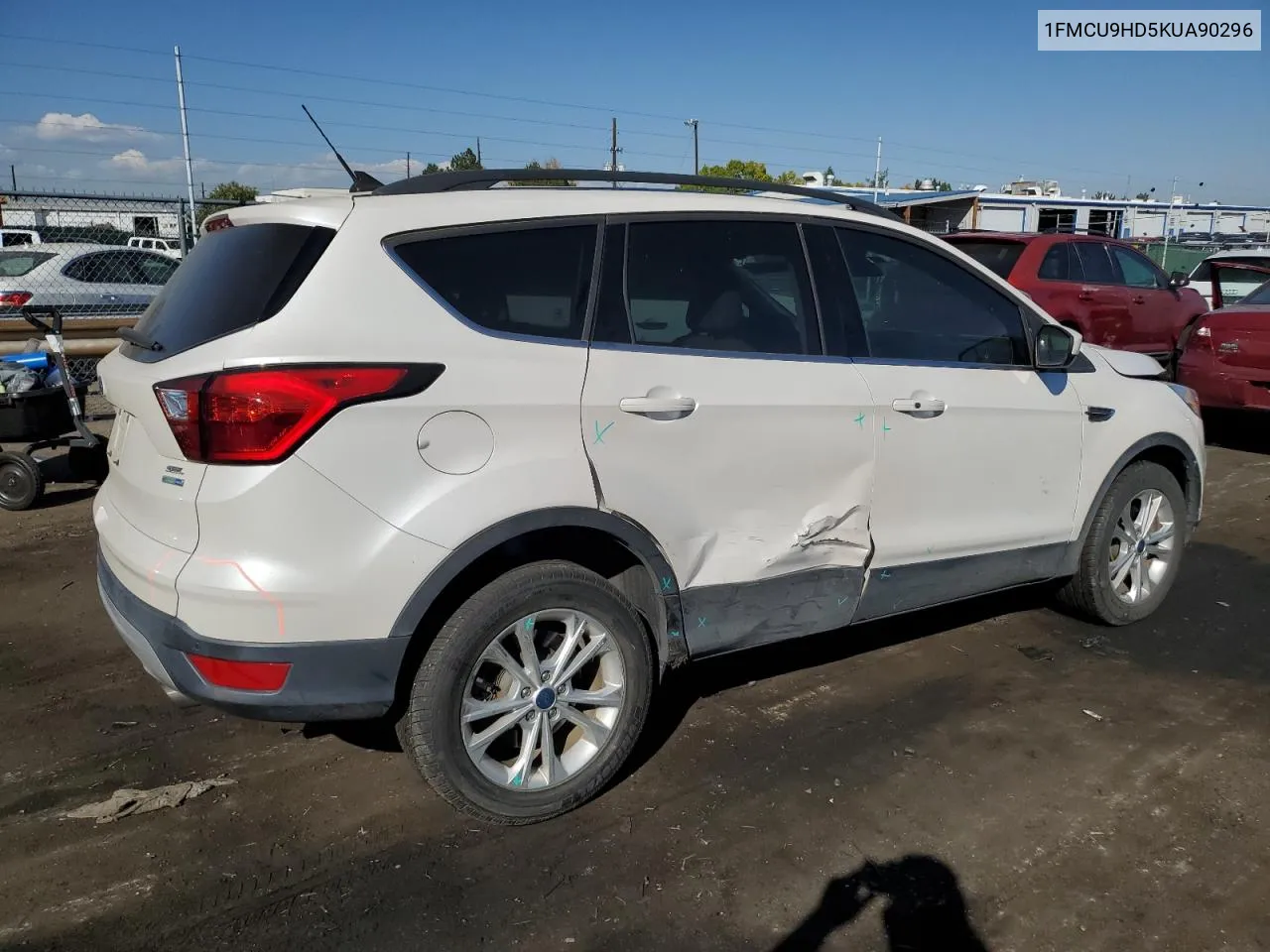 2019 Ford Escape Sel VIN: 1FMCU9HD5KUA90296 Lot: 75550094