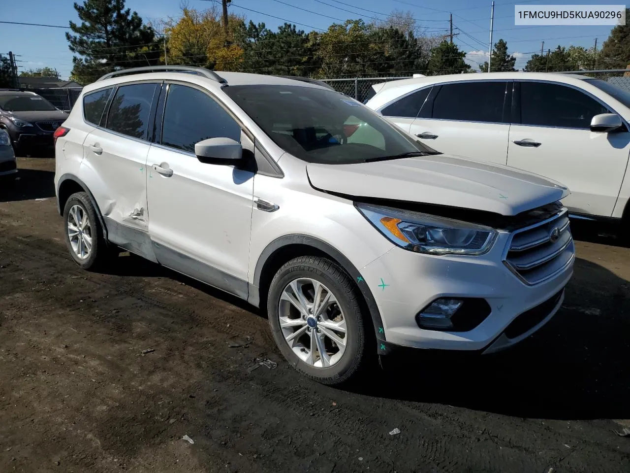 2019 Ford Escape Sel VIN: 1FMCU9HD5KUA90296 Lot: 75550094