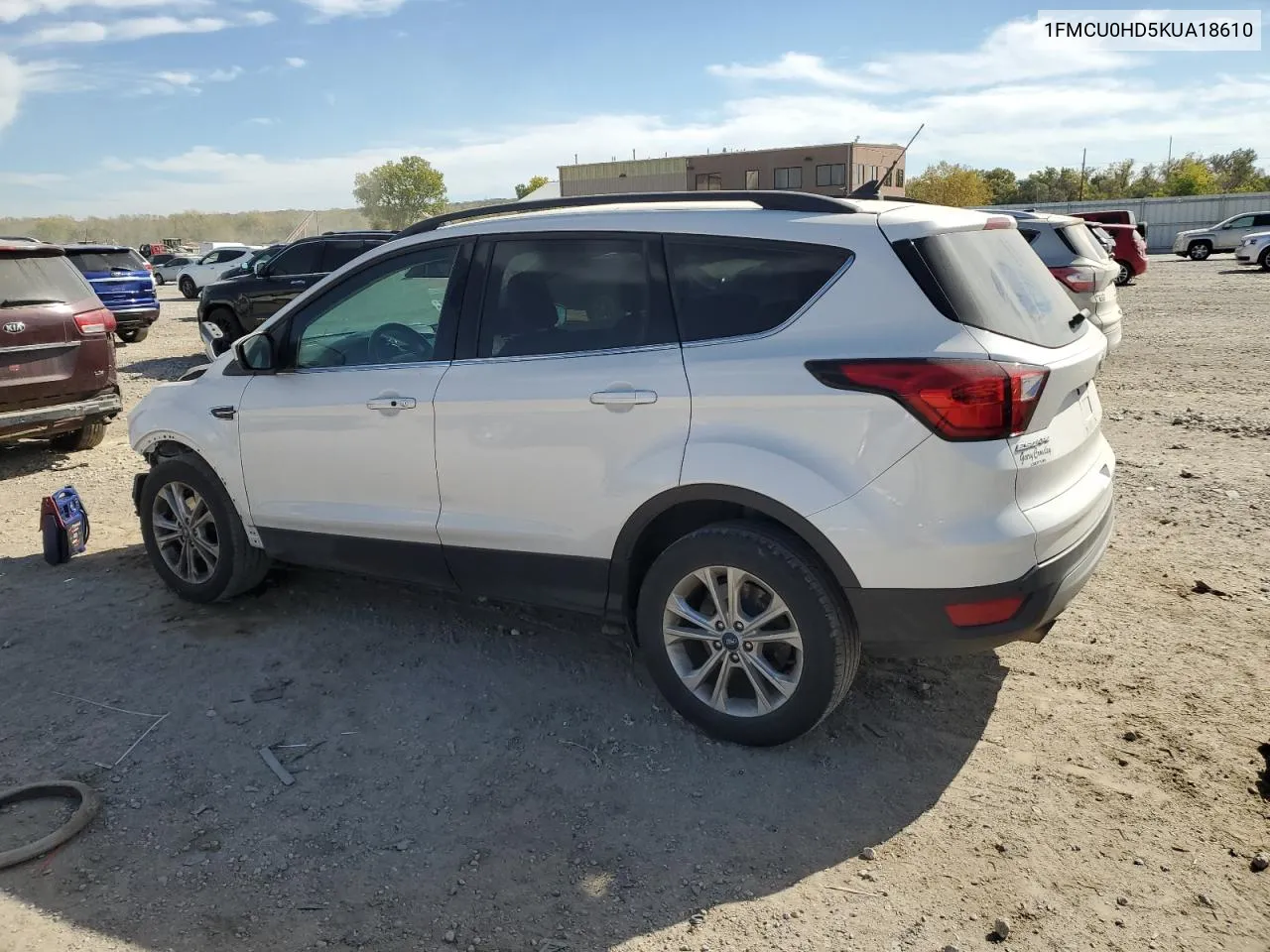 2019 Ford Escape Sel VIN: 1FMCU0HD5KUA18610 Lot: 75558004