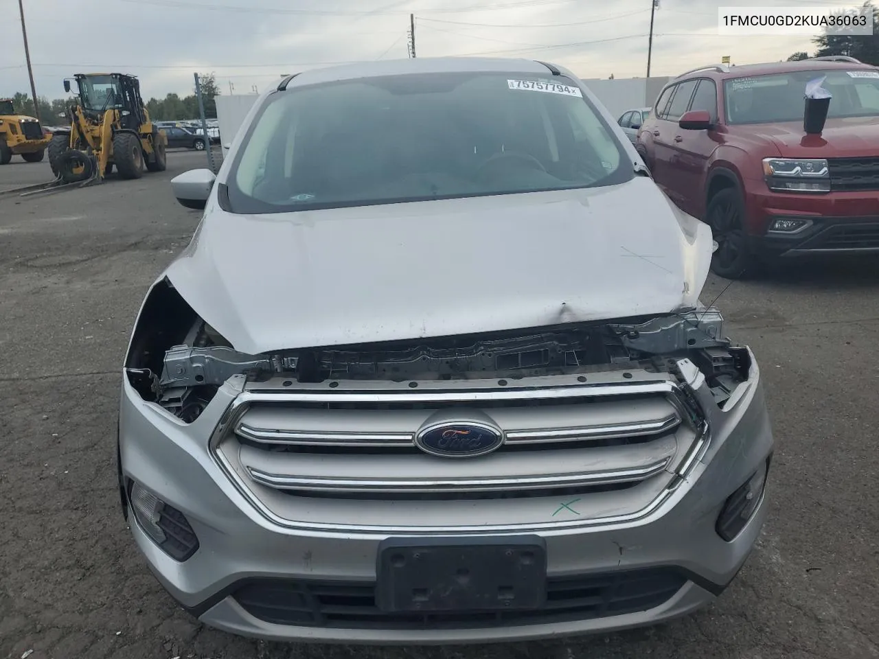 2019 Ford Escape Se VIN: 1FMCU0GD2KUA36063 Lot: 75757794