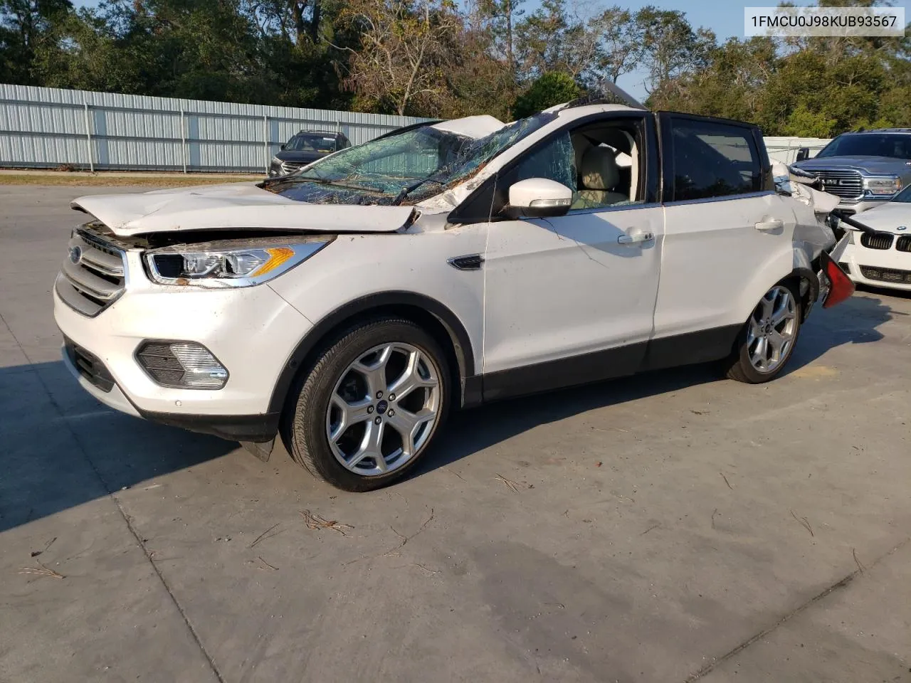 2019 Ford Escape Titanium VIN: 1FMCU0J98KUB93567 Lot: 75853624