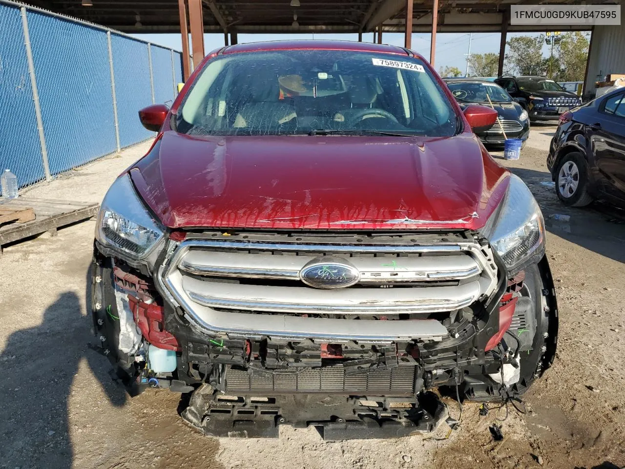 2019 Ford Escape Se VIN: 1FMCU0GD9KUB47595 Lot: 75897324