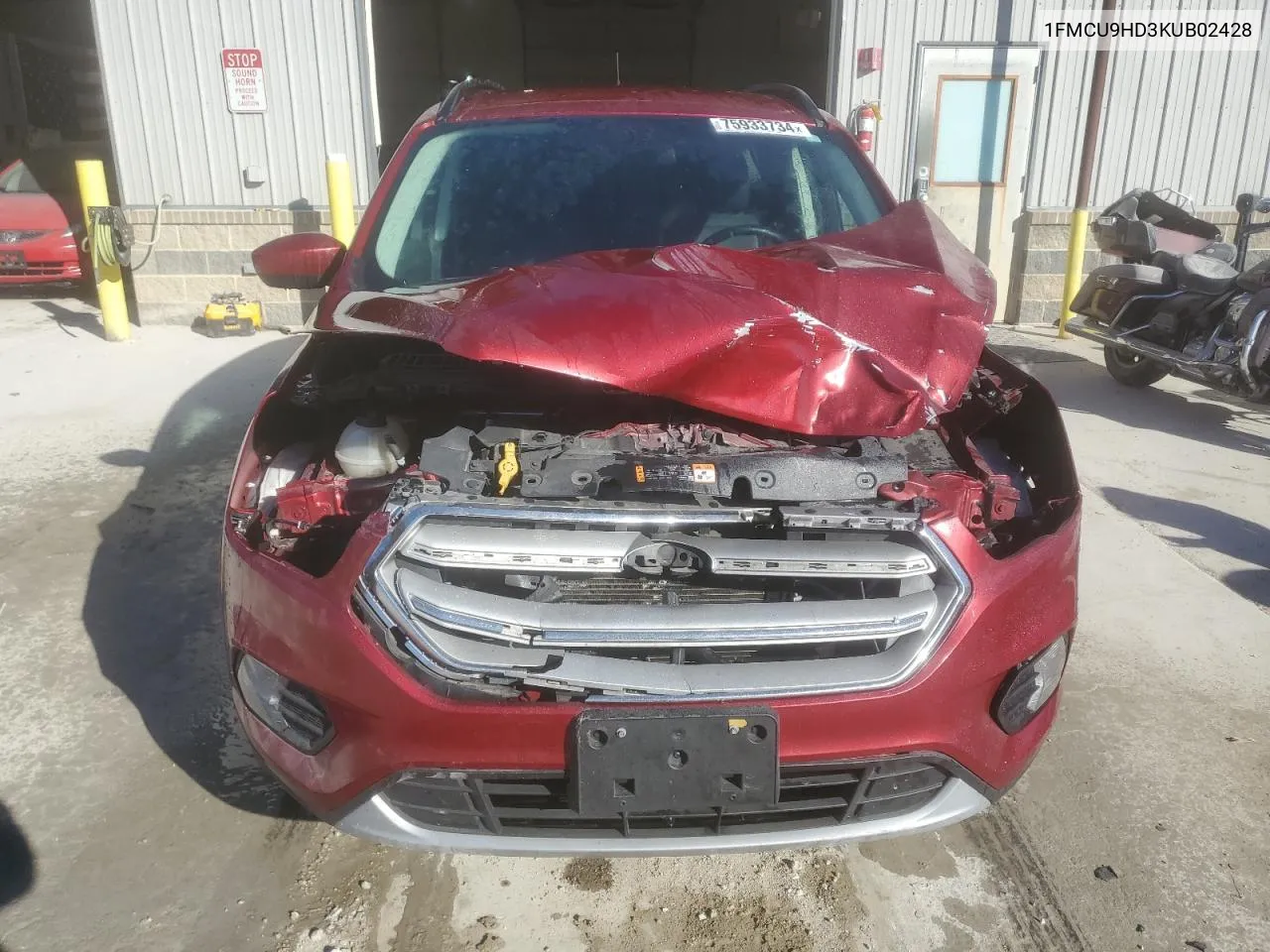 2019 Ford Escape Sel VIN: 1FMCU9HD3KUB02428 Lot: 75933734