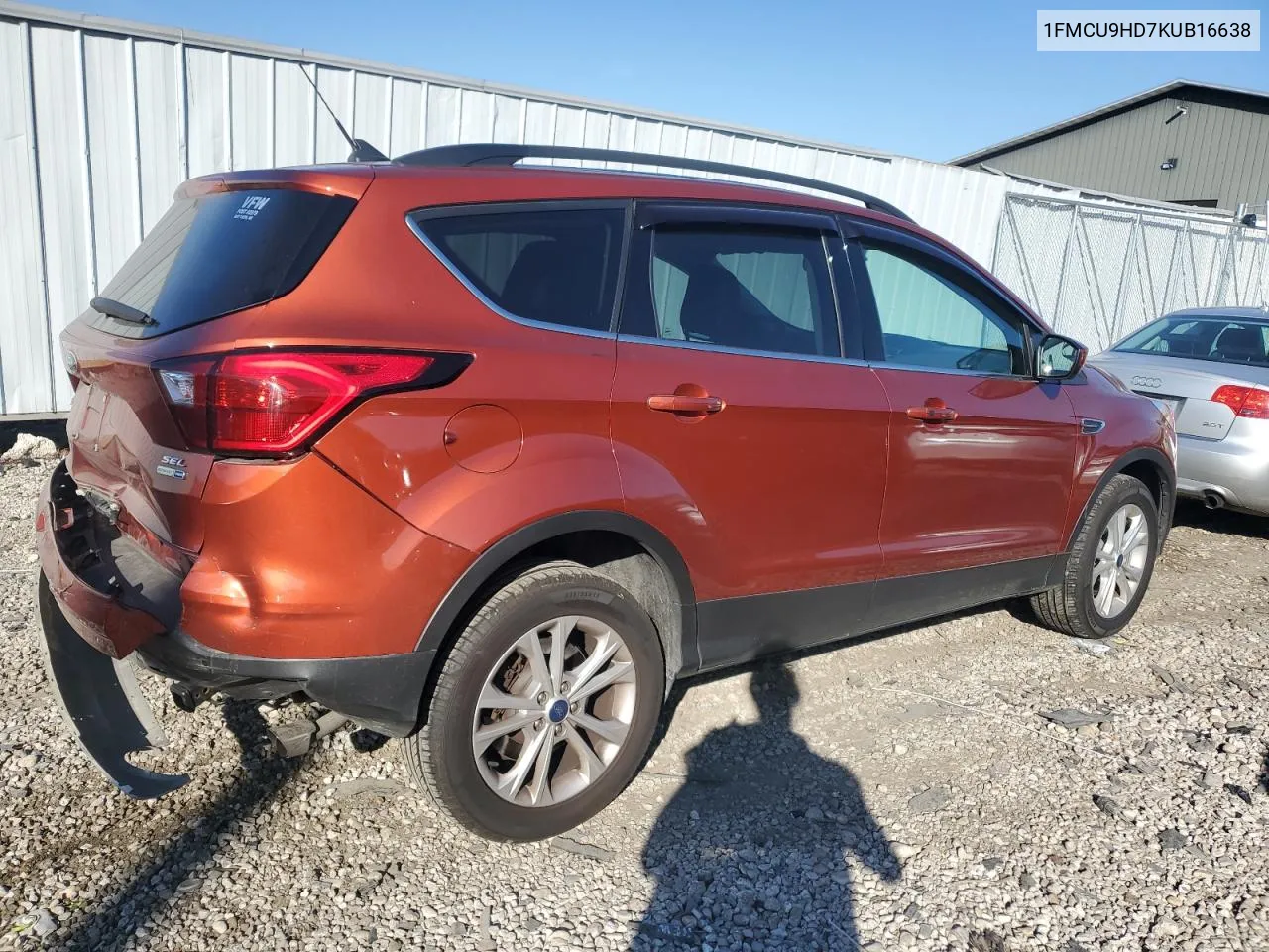 2019 Ford Escape Sel VIN: 1FMCU9HD7KUB16638 Lot: 76846744