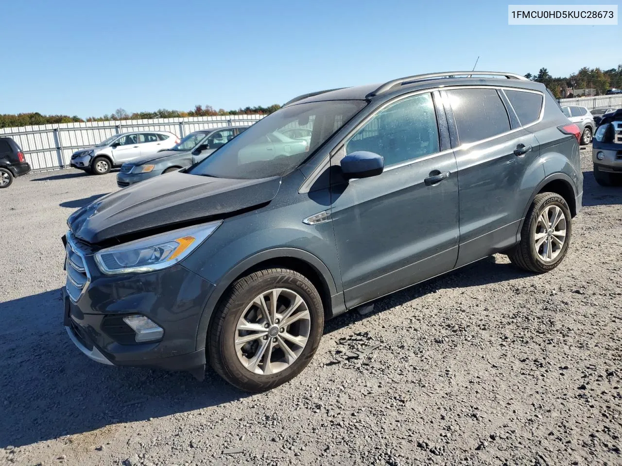 2019 Ford Escape Sel VIN: 1FMCU0HD5KUC28673 Lot: 76929134