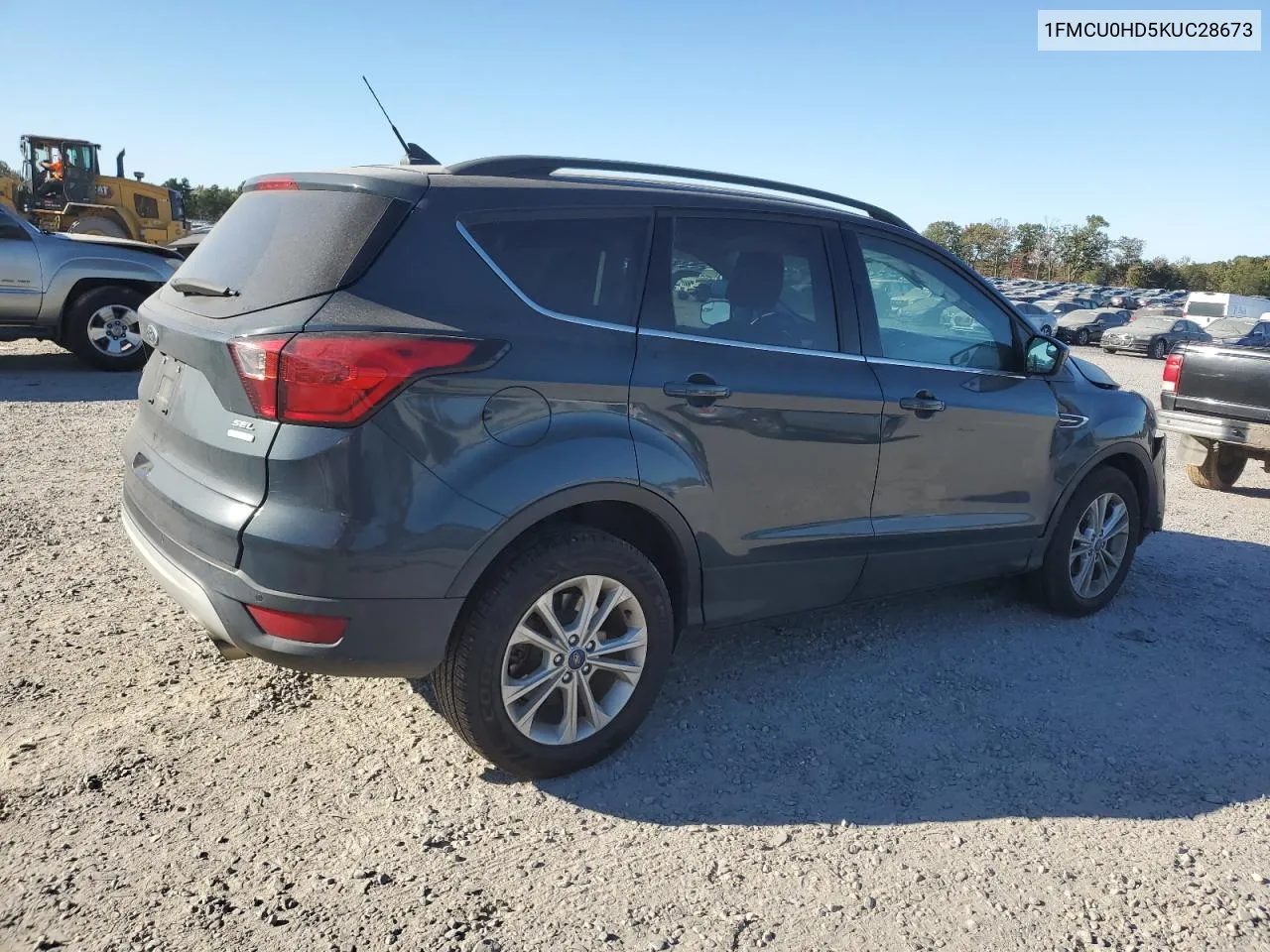 2019 Ford Escape Sel VIN: 1FMCU0HD5KUC28673 Lot: 76929134