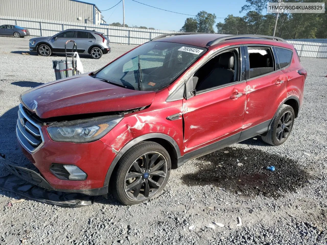 2019 Ford Escape Se VIN: 1FMCU9GD4KUA88329 Lot: 76936424