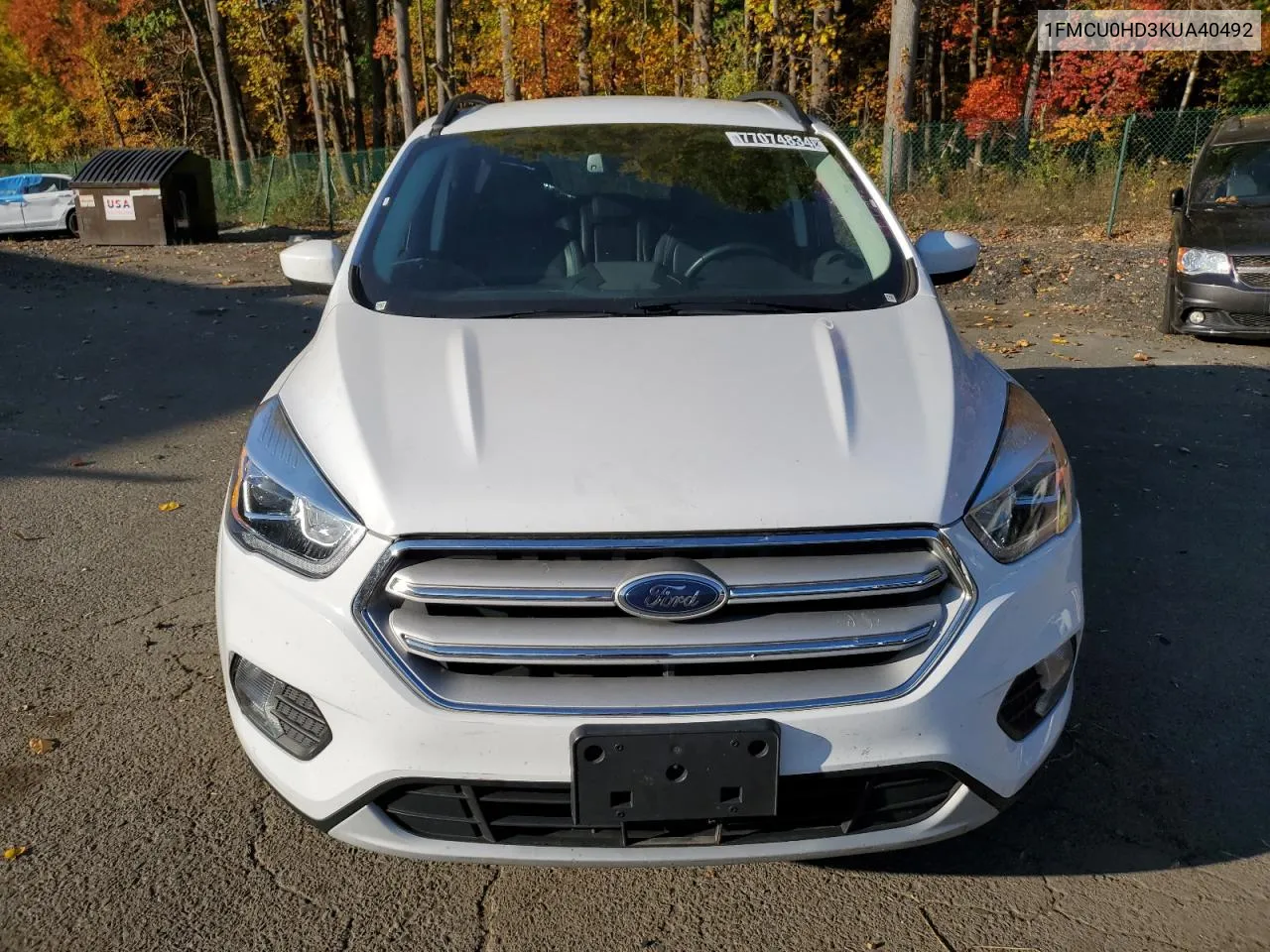 2019 Ford Escape Sel VIN: 1FMCU0HD3KUA40492 Lot: 77074834