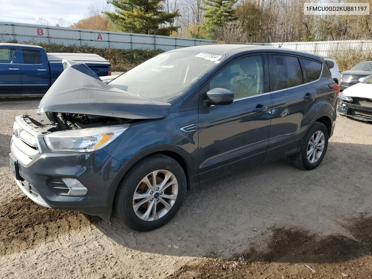 2019 Ford Escape Se VIN: 1FMCU0GD2KUB81197 Lot: 77137904