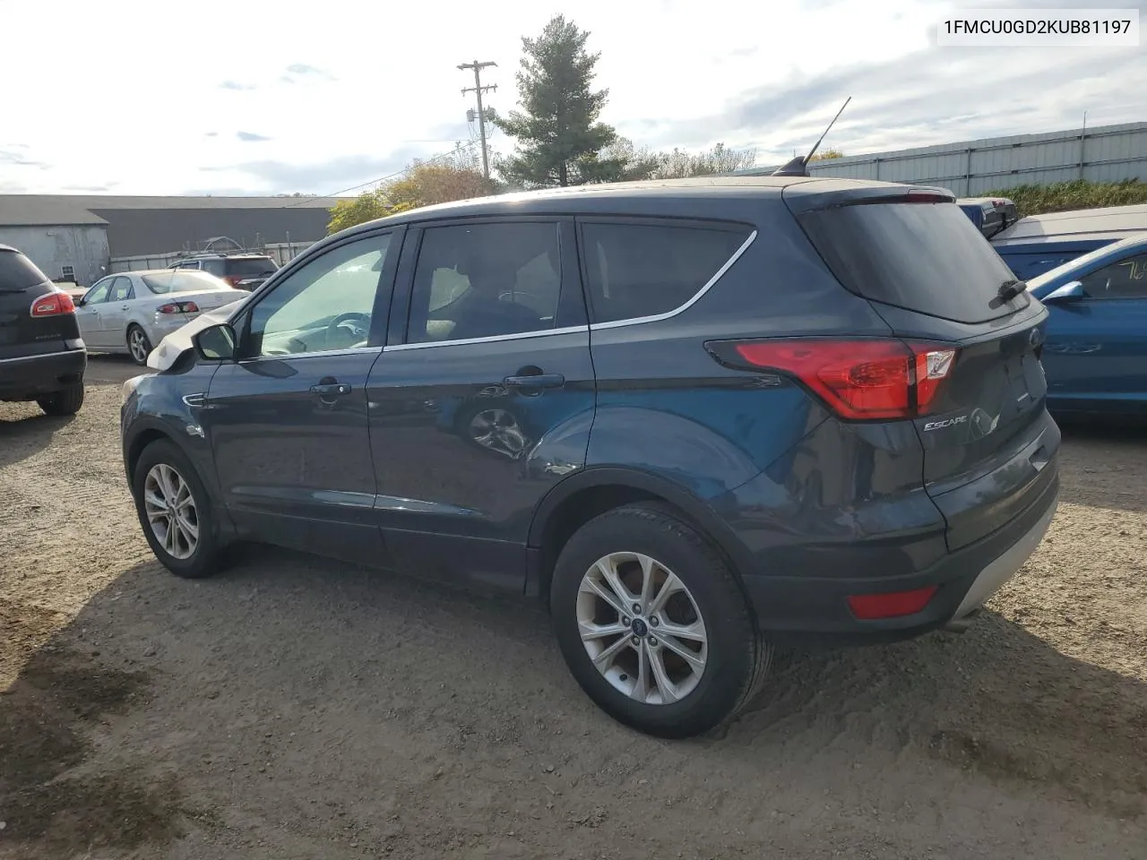 2019 Ford Escape Se VIN: 1FMCU0GD2KUB81197 Lot: 77137904