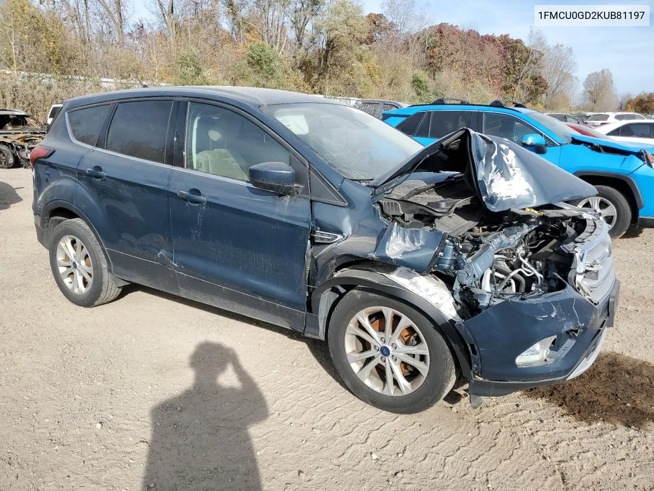 2019 Ford Escape Se VIN: 1FMCU0GD2KUB81197 Lot: 77137904