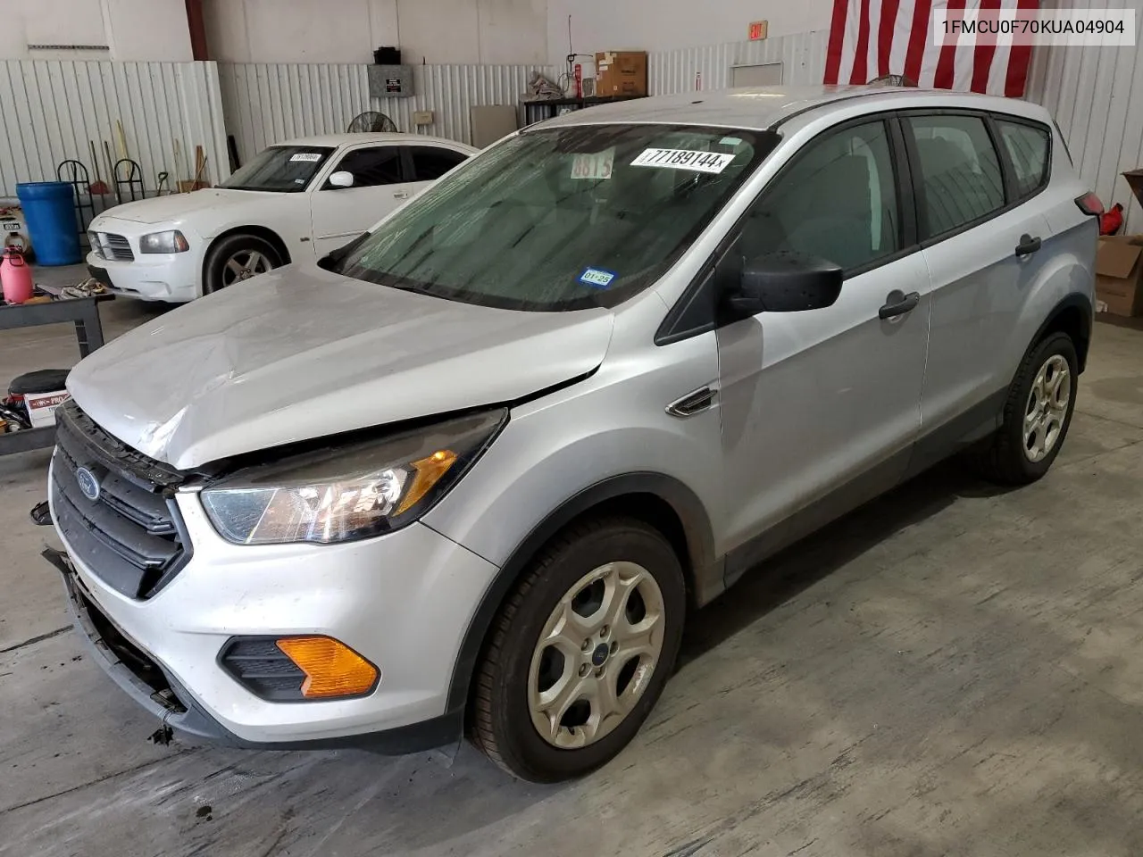 2019 Ford Escape S VIN: 1FMCU0F70KUA04904 Lot: 77189144