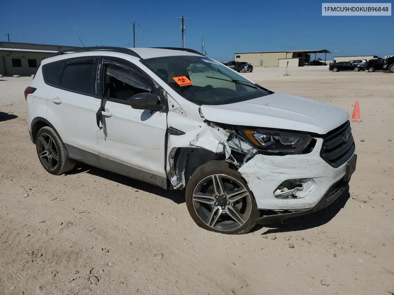 2019 Ford Escape Sel VIN: 1FMCU9HD0KUB96848 Lot: 77260034