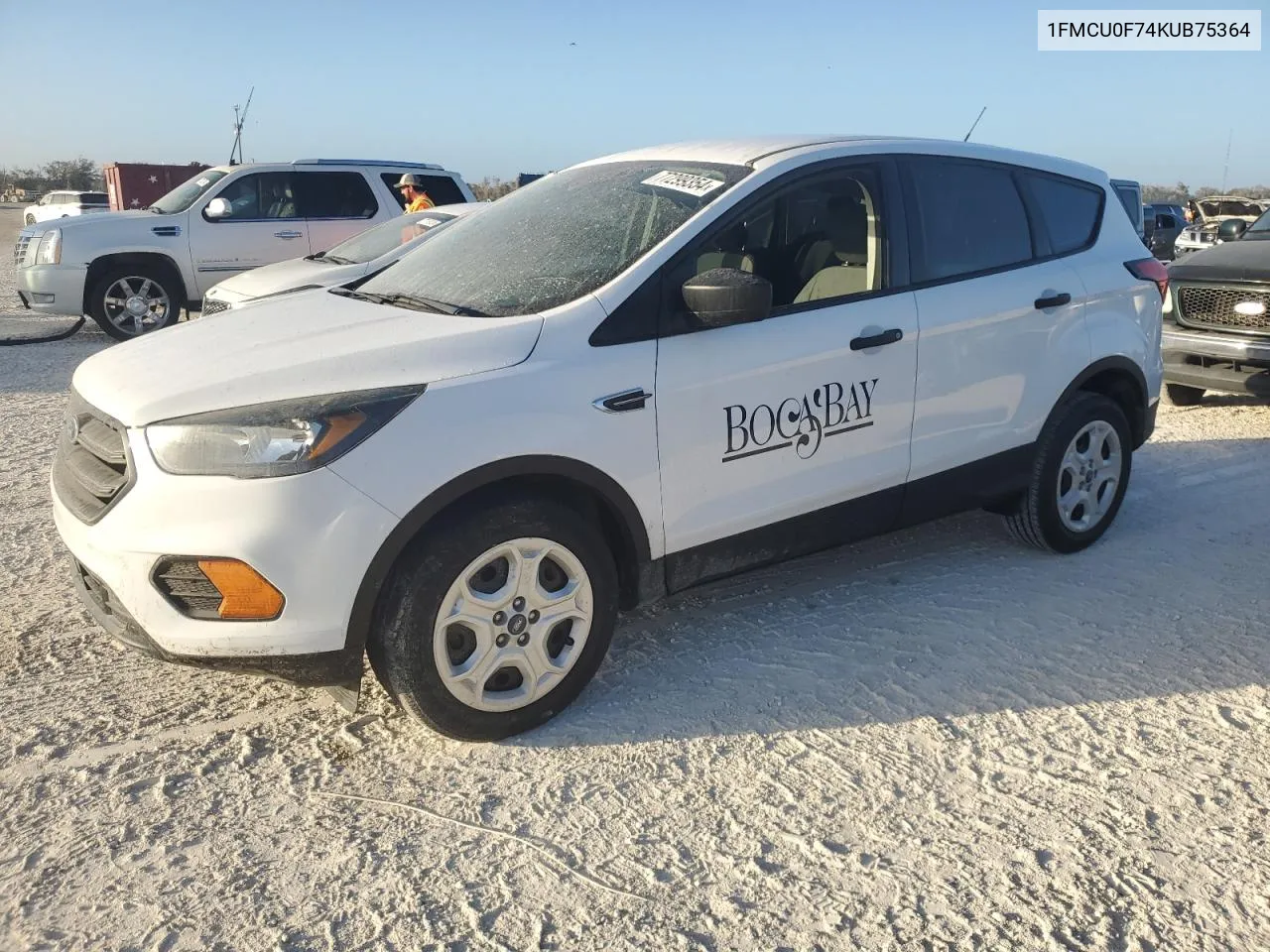 2019 Ford Escape S VIN: 1FMCU0F74KUB75364 Lot: 77299354