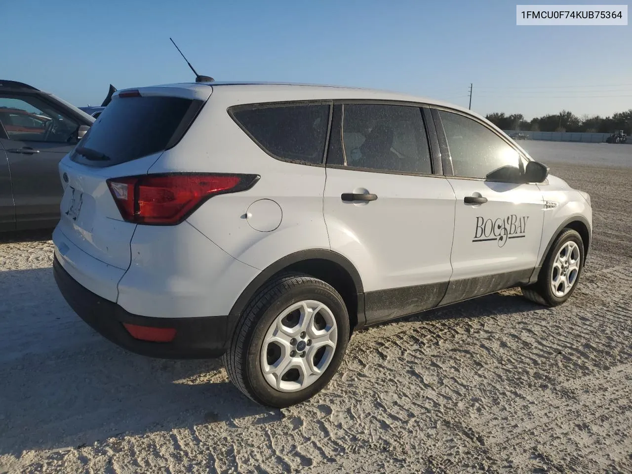 2019 Ford Escape S VIN: 1FMCU0F74KUB75364 Lot: 77299354