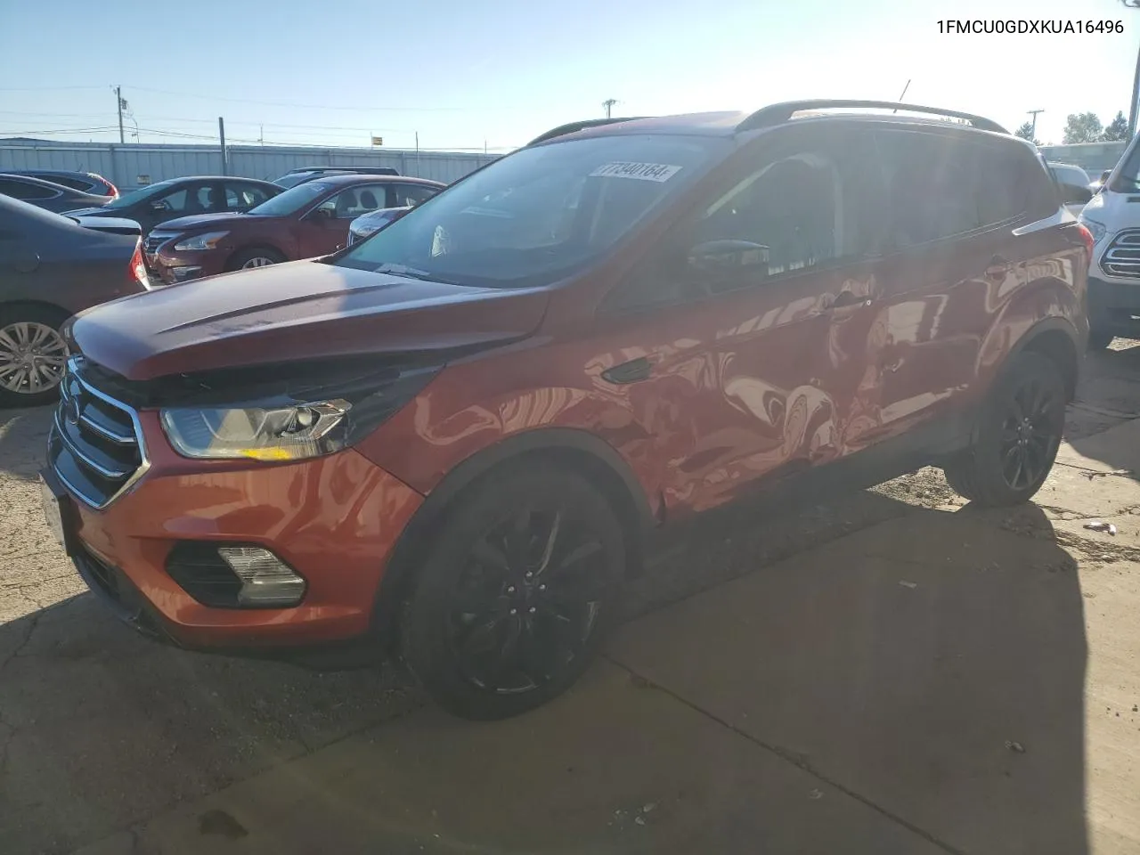 2019 Ford Escape Se VIN: 1FMCU0GDXKUA16496 Lot: 77340164