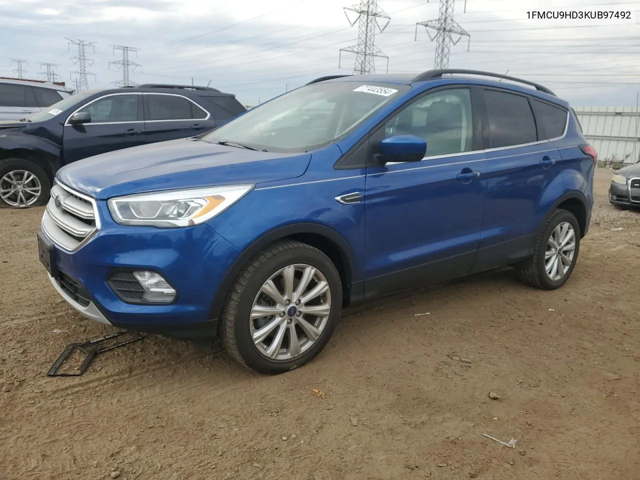 2019 Ford Escape Sel VIN: 1FMCU9HD3KUB97492 Lot: 77443554