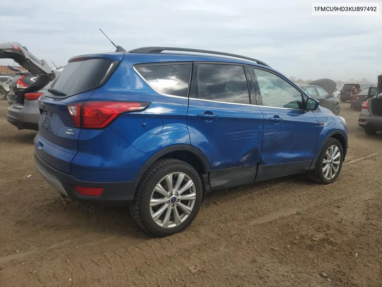 2019 Ford Escape Sel VIN: 1FMCU9HD3KUB97492 Lot: 77443554