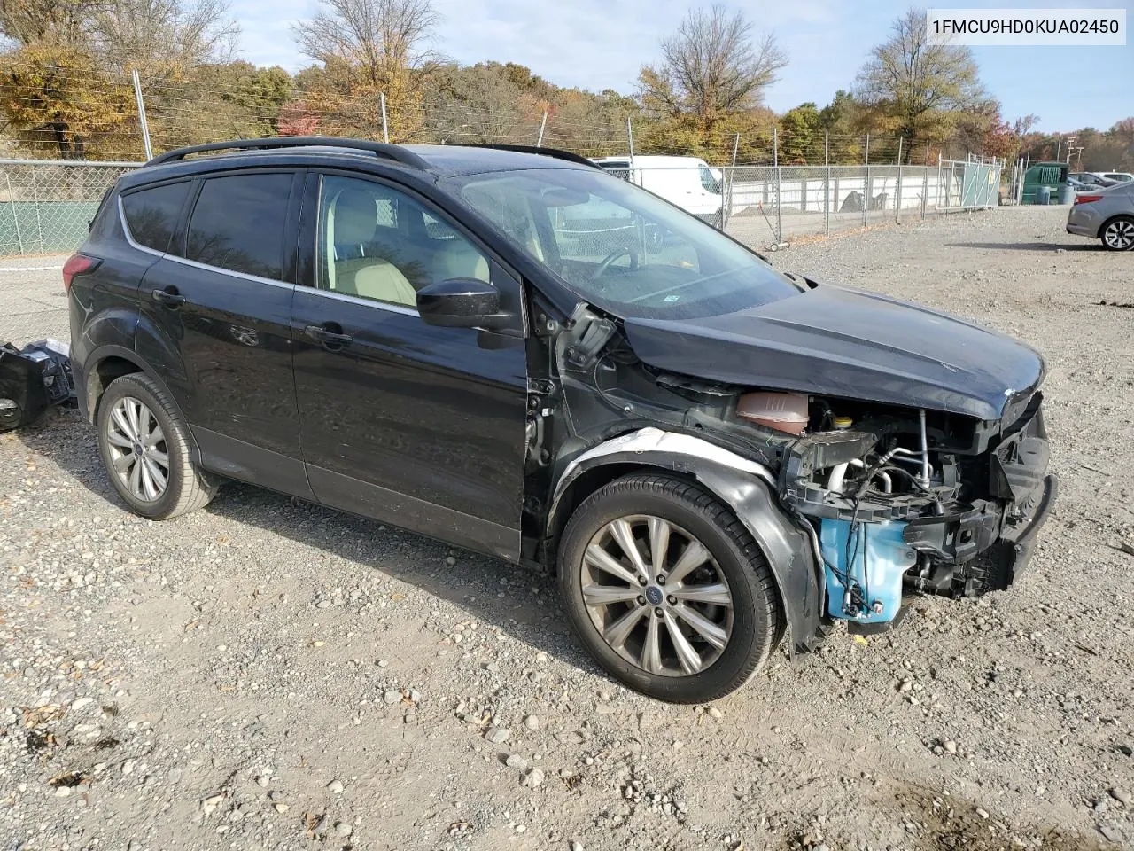 2019 Ford Escape Sel VIN: 1FMCU9HD0KUA02450 Lot: 77472164