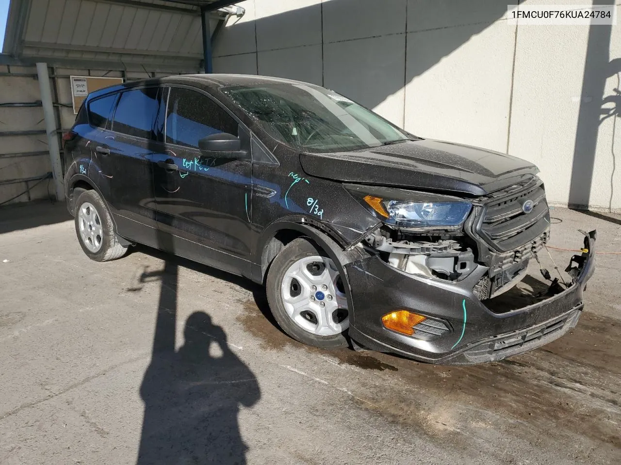 2019 Ford Escape S VIN: 1FMCU0F76KUA24784 Lot: 77600394