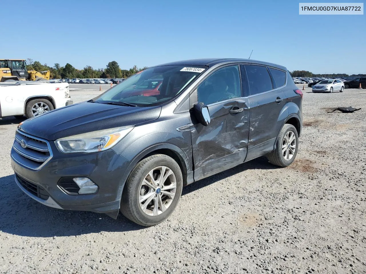 2019 Ford Escape Se VIN: 1FMCU0GD7KUA87722 Lot: 78067034