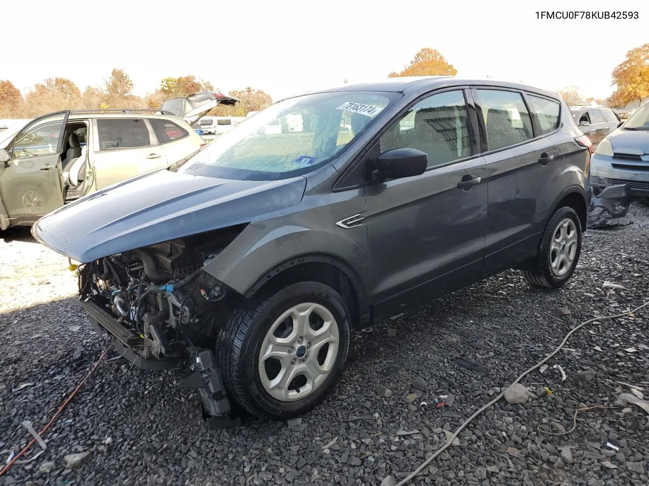 2019 Ford Escape S VIN: 1FMCU0F78KUB42593 Lot: 78163174