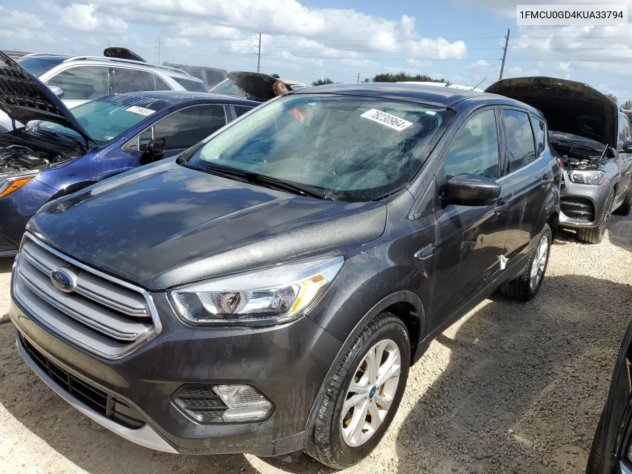 2019 Ford Escape Se VIN: 1FMCU0GD4KUA33794 Lot: 78230964