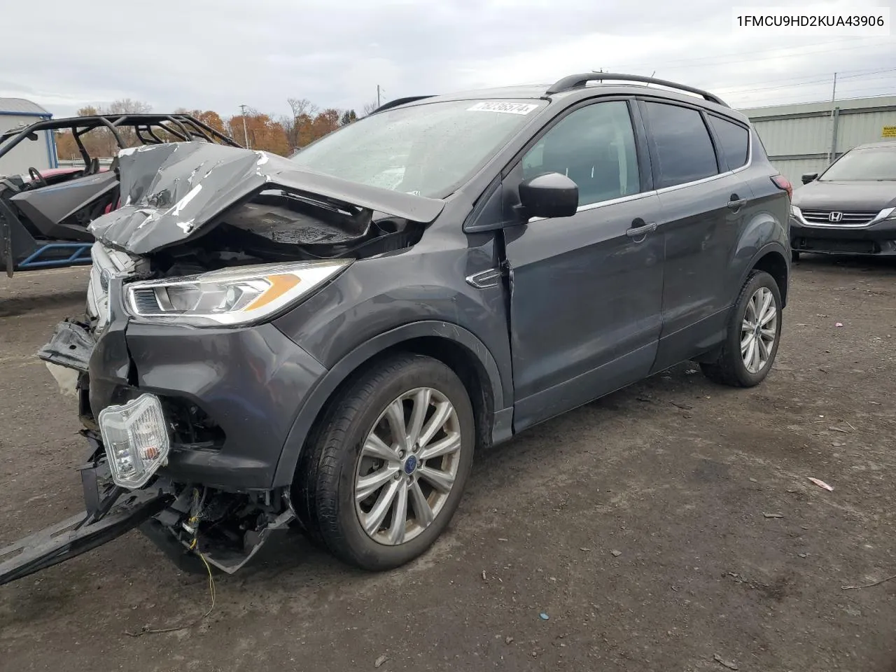 2019 Ford Escape Sel VIN: 1FMCU9HD2KUA43906 Lot: 78236574