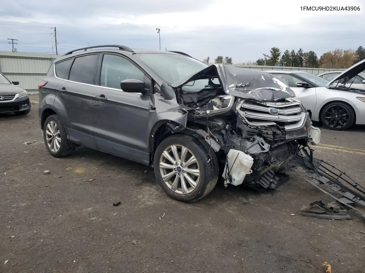 2019 Ford Escape Sel VIN: 1FMCU9HD2KUA43906 Lot: 78236574