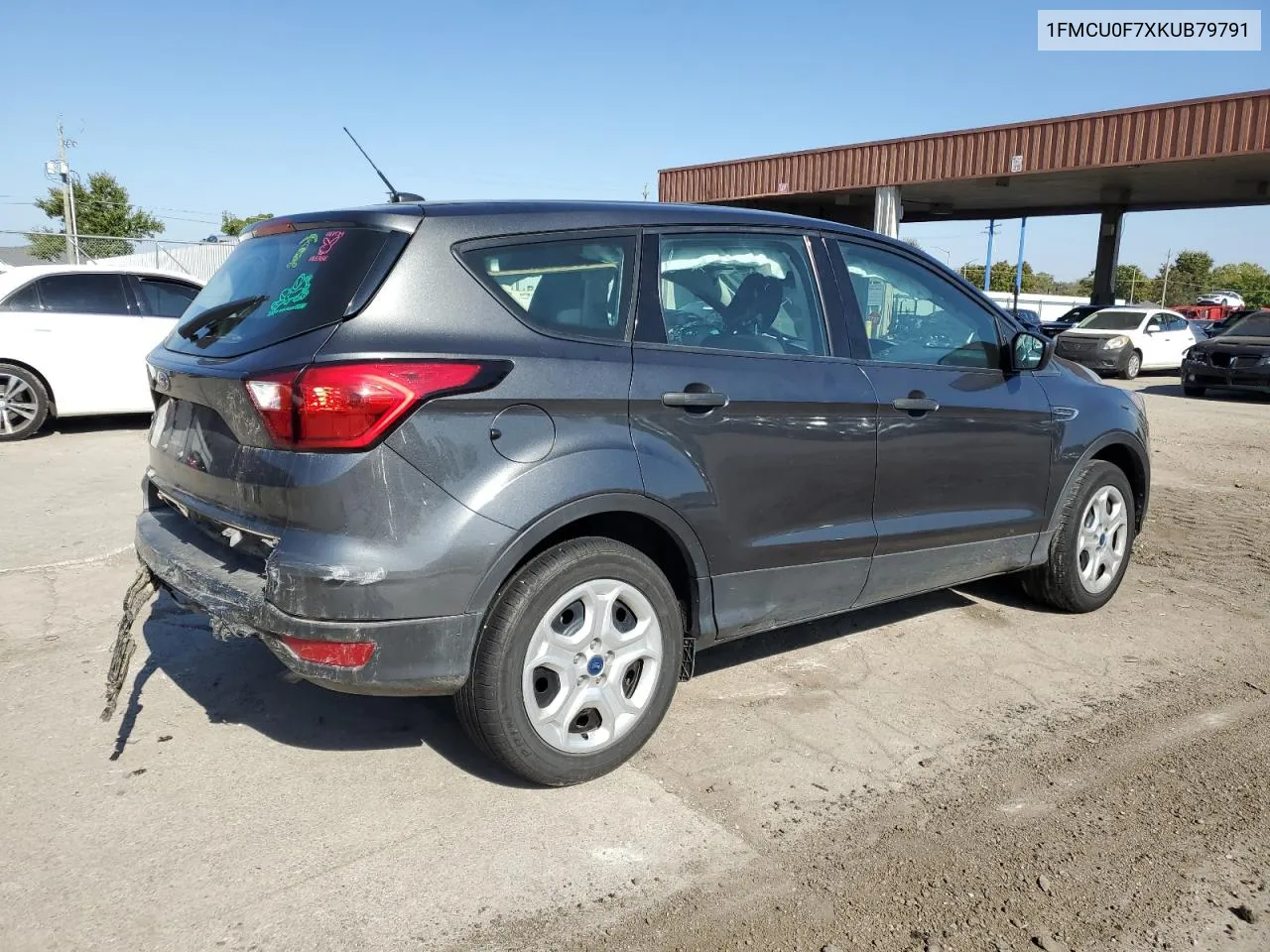 2019 Ford Escape S VIN: 1FMCU0F7XKUB79791 Lot: 78411574