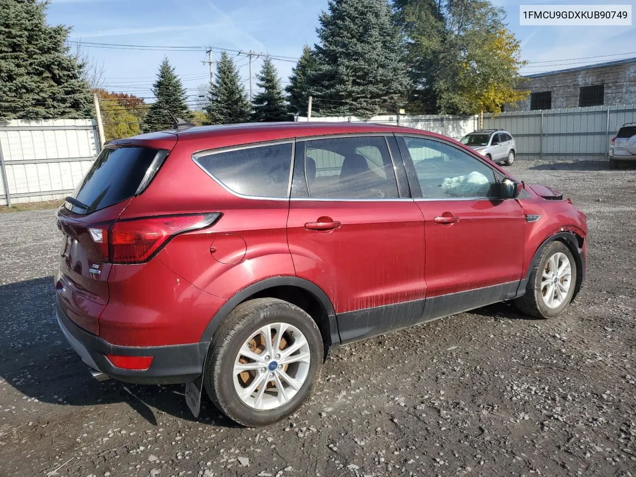 2019 Ford Escape Se VIN: 1FMCU9GDXKUB90749 Lot: 78623604