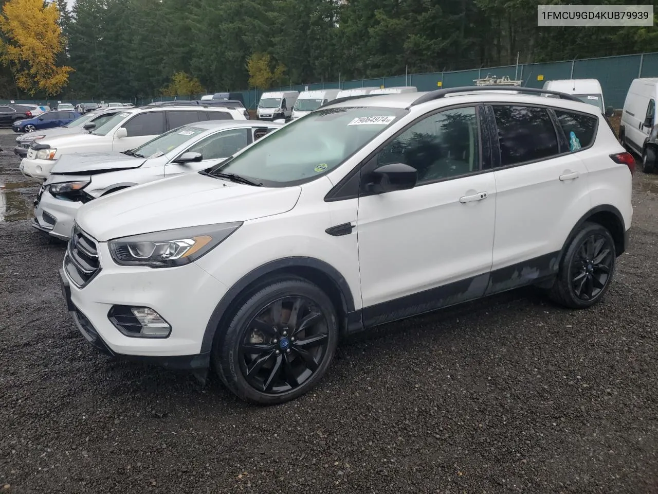 2019 Ford Escape Se VIN: 1FMCU9GD4KUB79939 Lot: 79064974