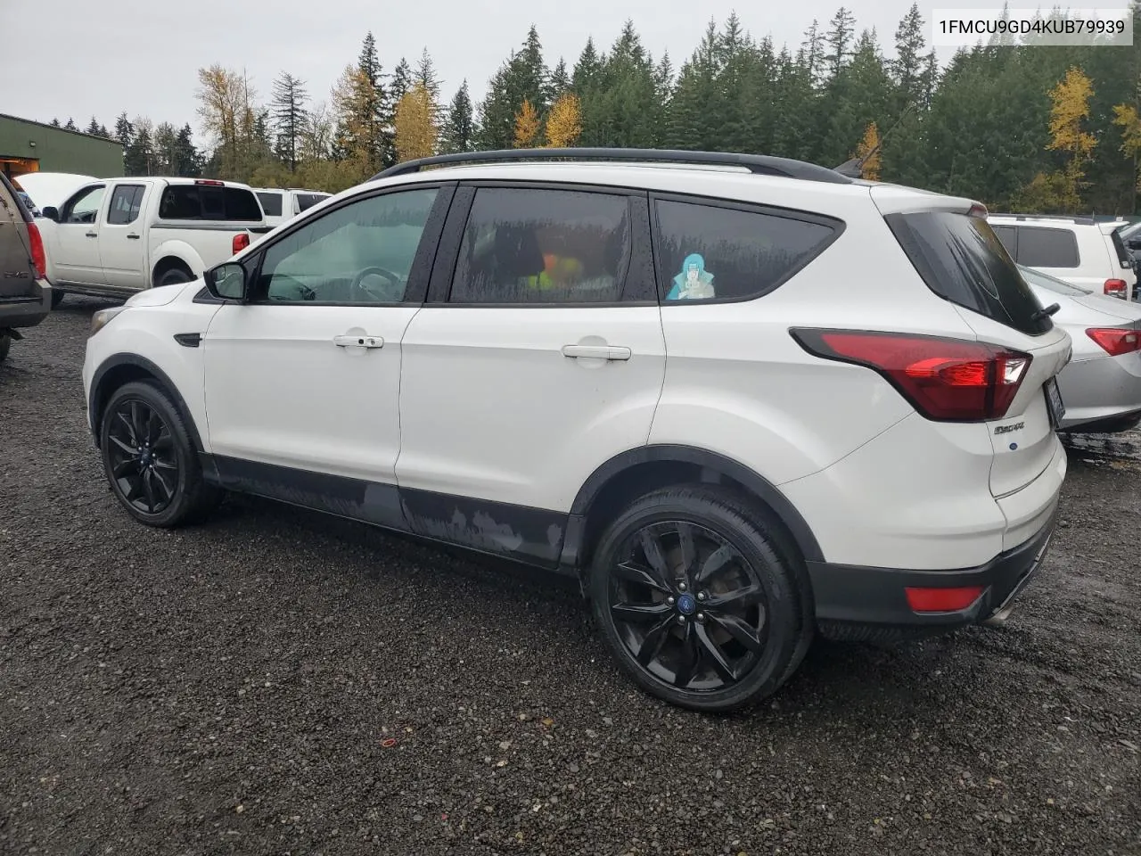 2019 Ford Escape Se VIN: 1FMCU9GD4KUB79939 Lot: 79064974