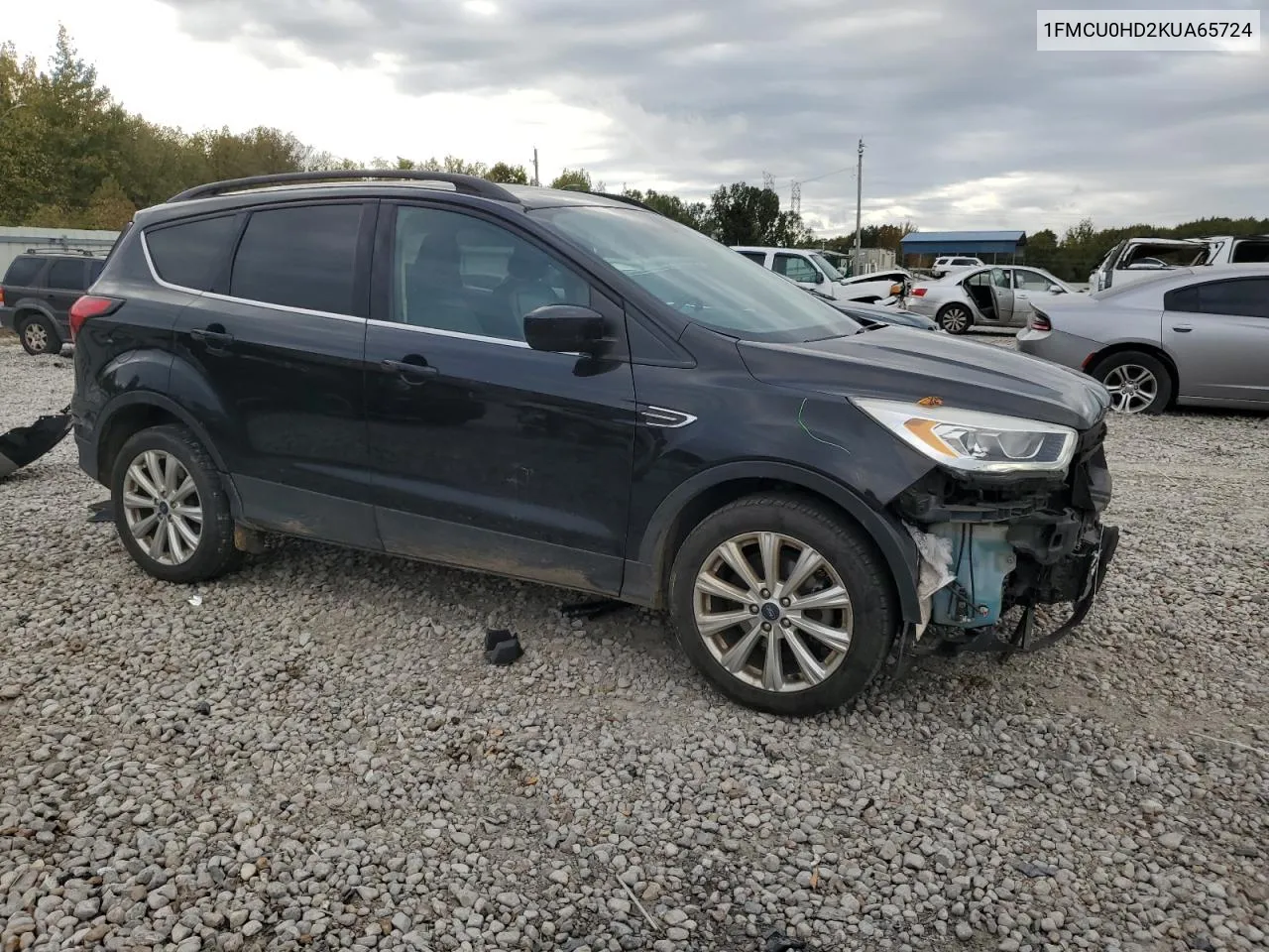 2019 Ford Escape Sel VIN: 1FMCU0HD2KUA65724 Lot: 79472914