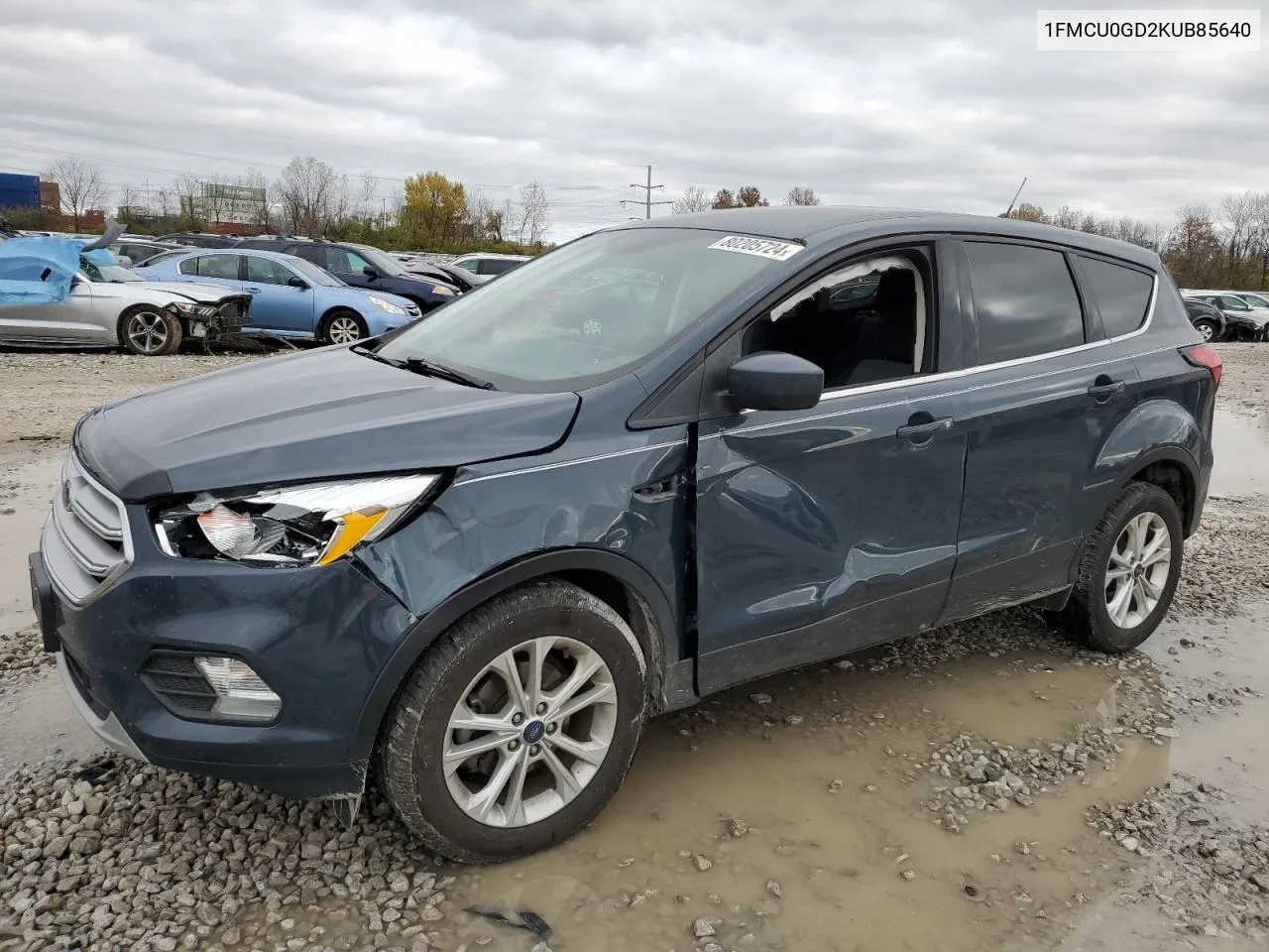 2019 Ford Escape Se VIN: 1FMCU0GD2KUB85640 Lot: 80205724