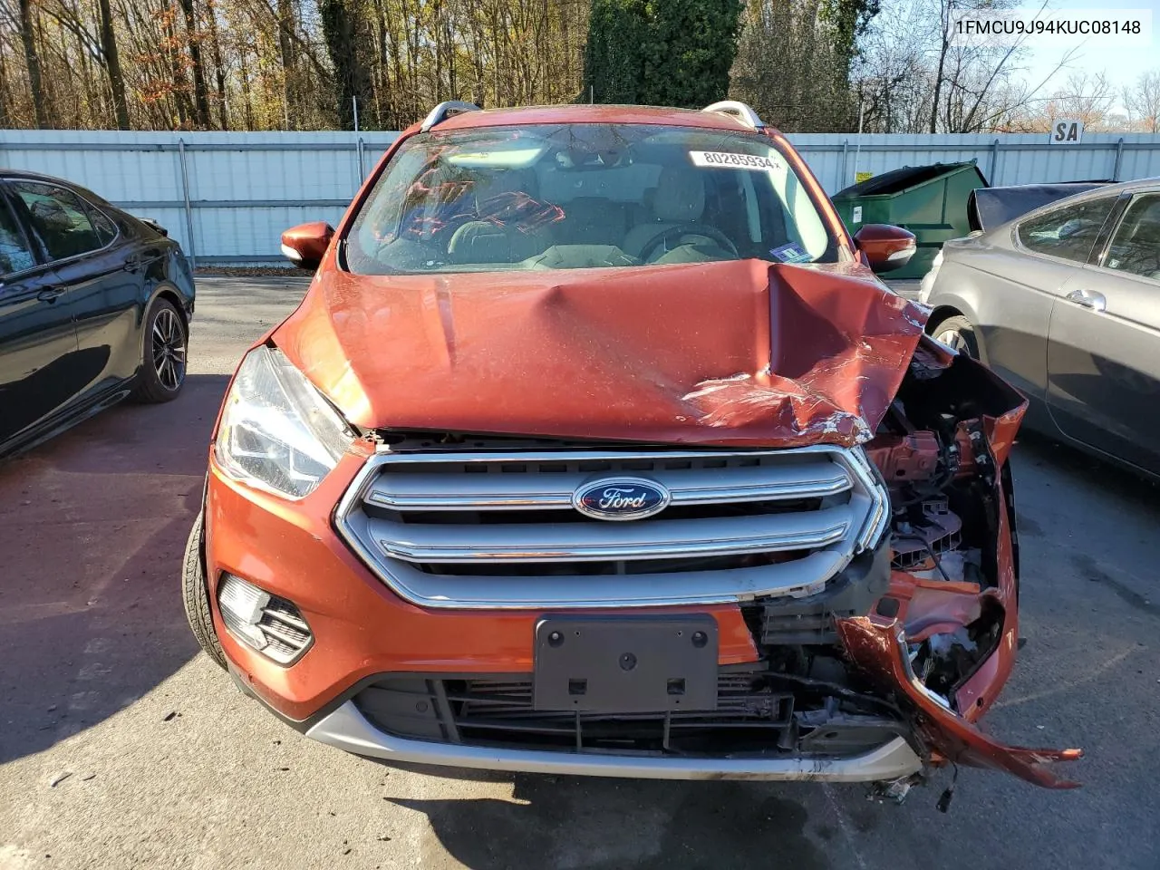 2019 Ford Escape Titanium VIN: 1FMCU9J94KUC08148 Lot: 80285934